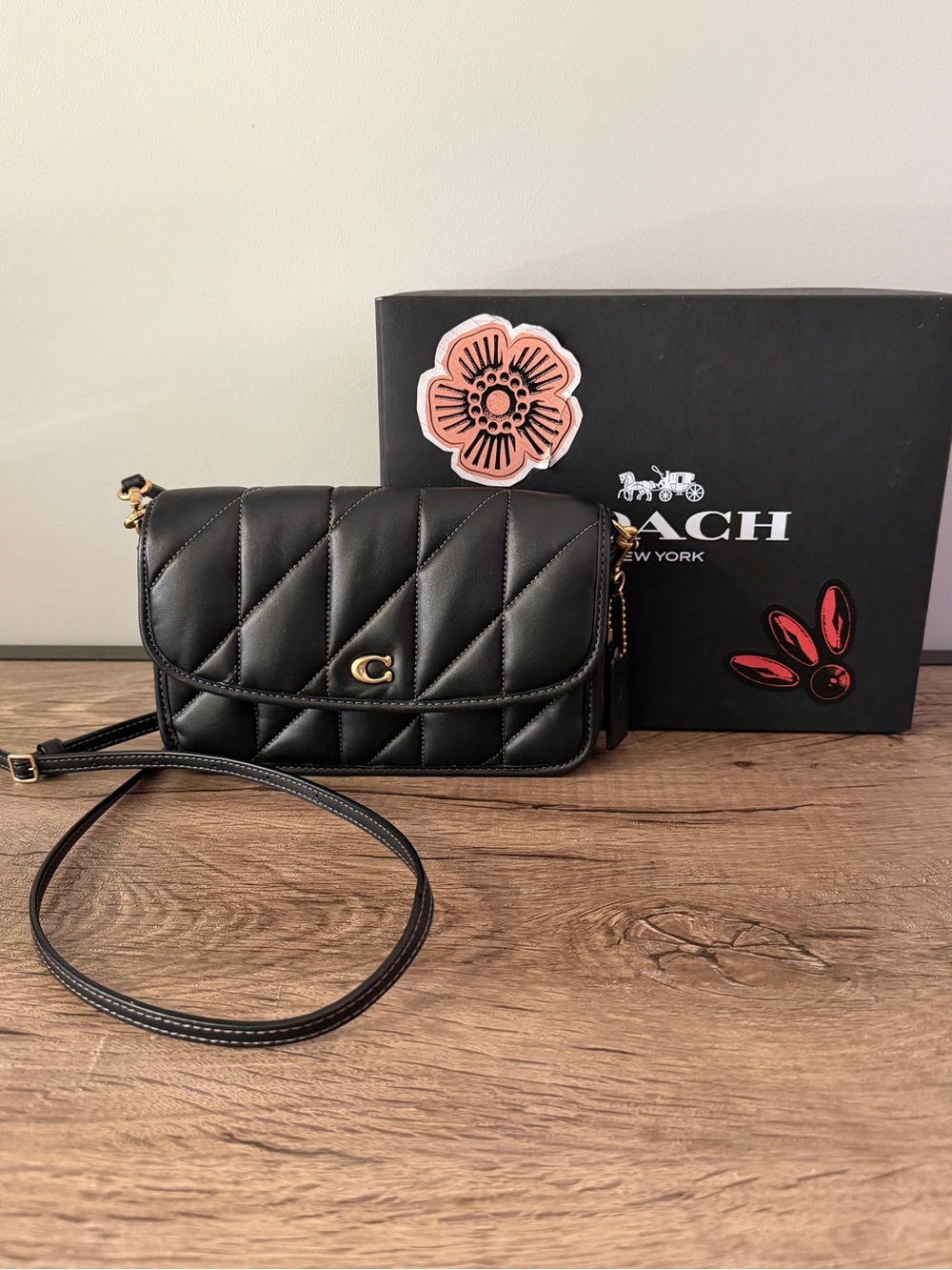 Coach Hayden Quilted Leather Crossbody Bag in Black